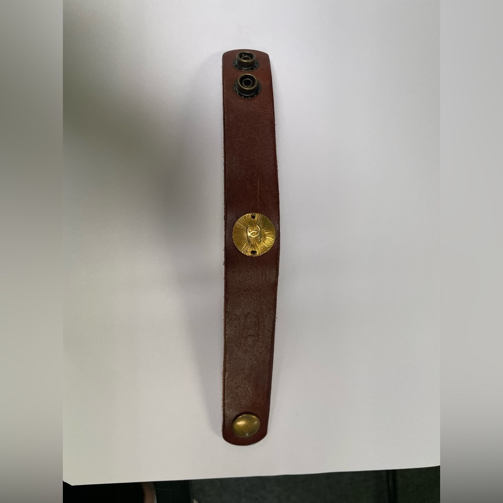 Vintage Chanel brown snap bracelet